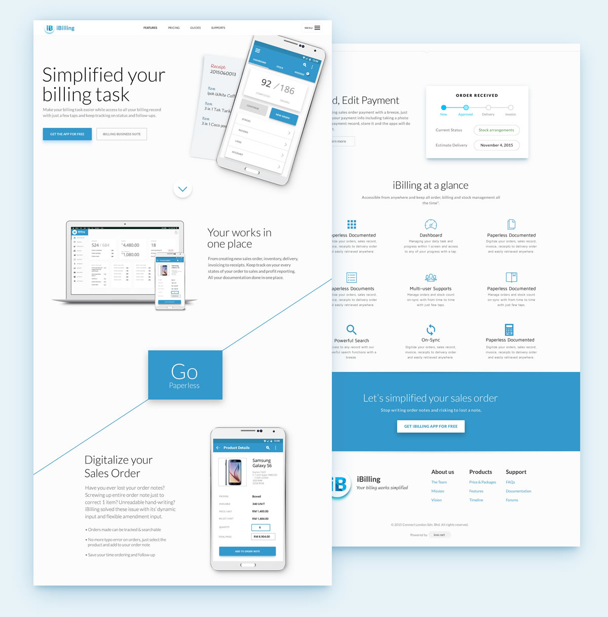 Minimalism Website Design for iBilling Malaysia