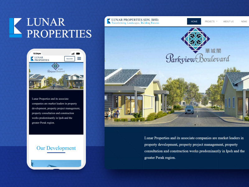 Lunar Properties Website Design