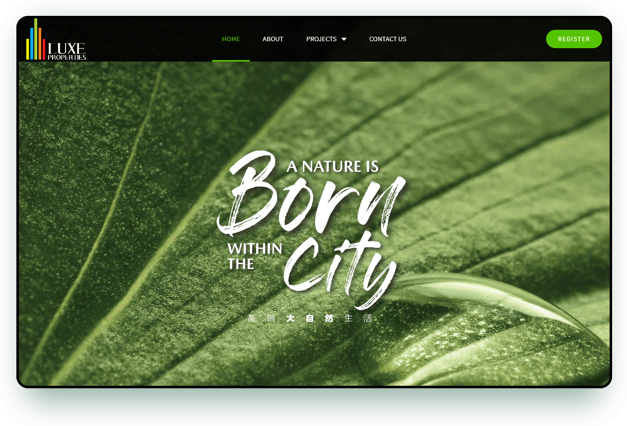 Luxe Properties Ipoh website Design