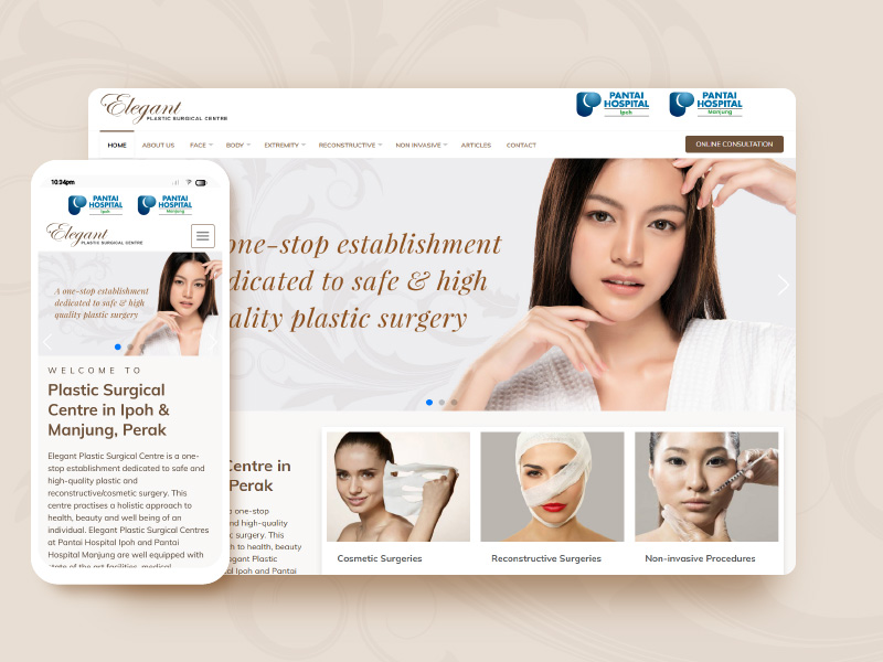 Elegant Plastic surgery website design